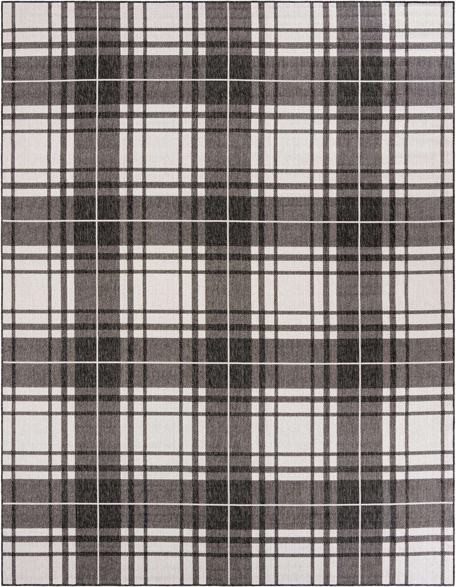 9' x 12' Easy-Clean Checkered Indoor / Outdoor Rug