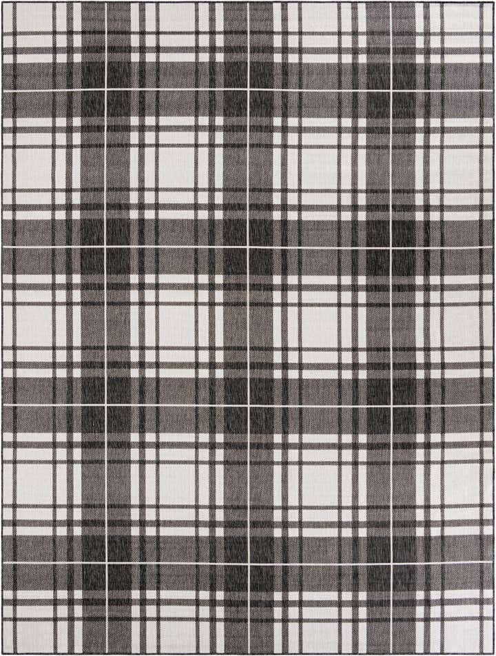 9' x 12' Easy-Clean Checkered Indoor / Outdoor Rug