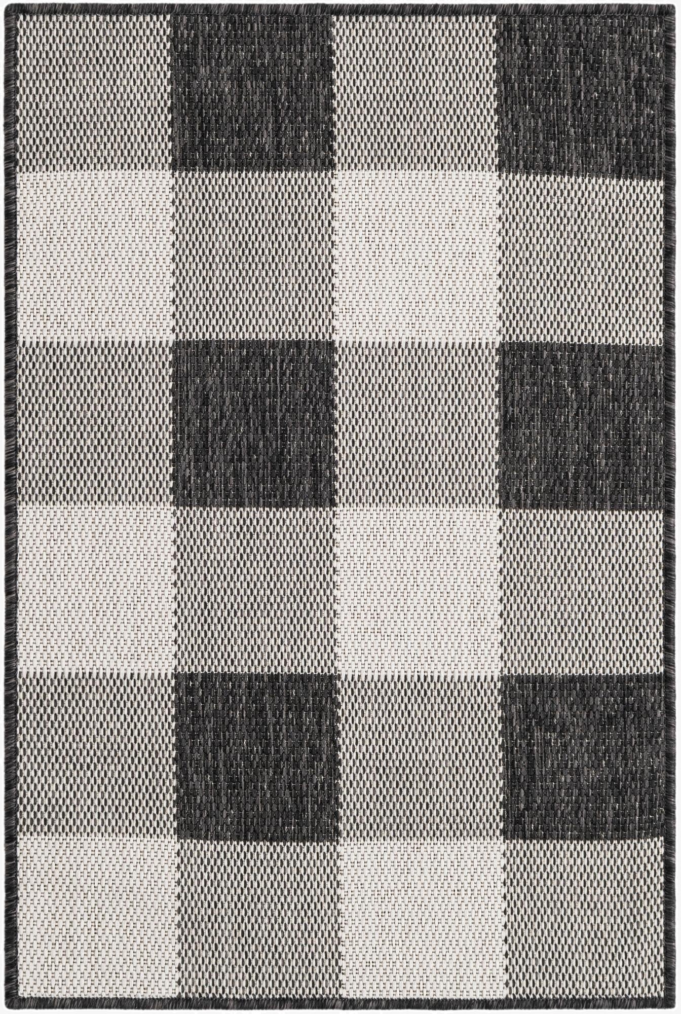 2' x 3'  Washable Checkered Indoor / Outdoor Rug