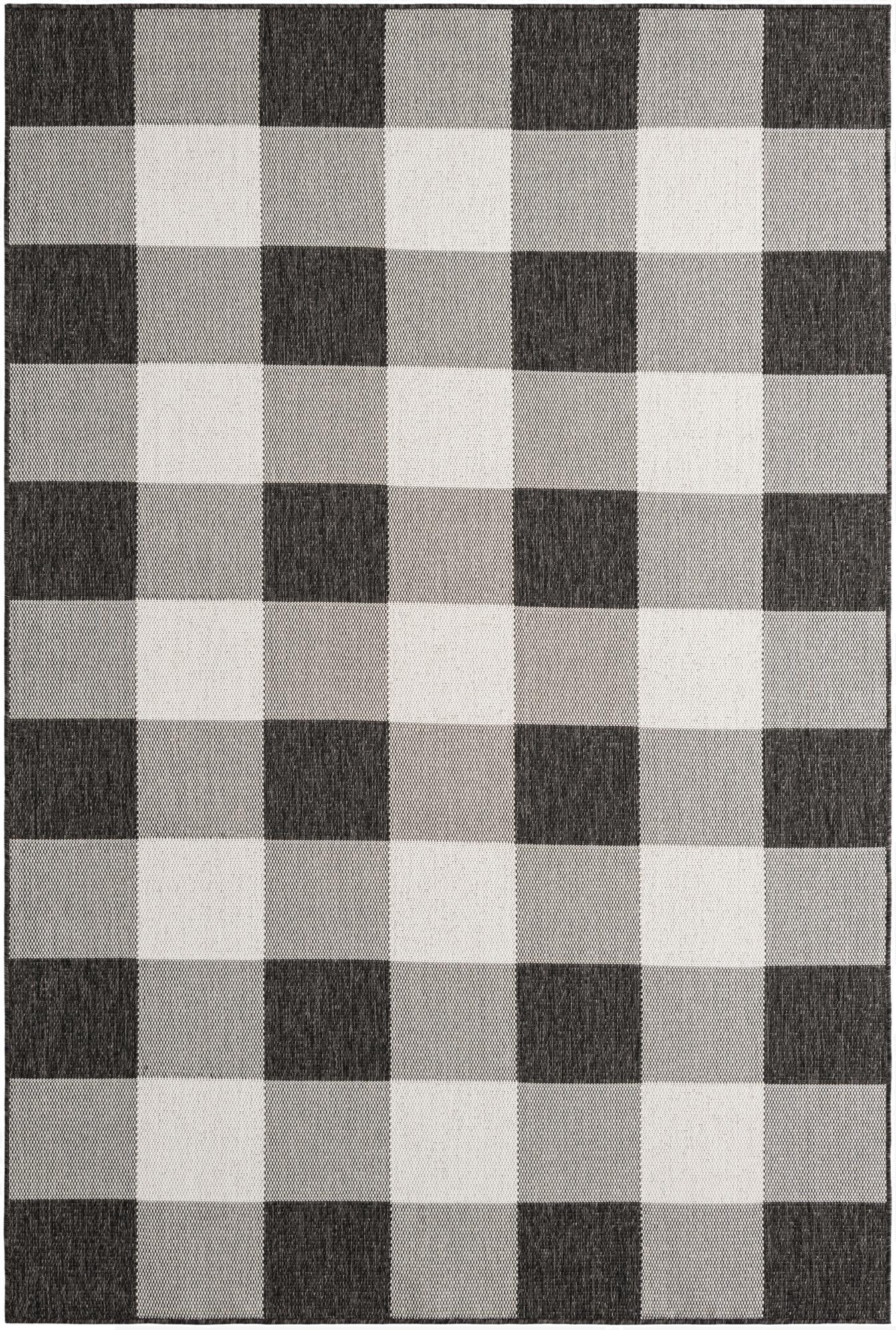 Primary image 6' x 9'  Washable Checkered Indoor / Outdoor Rug