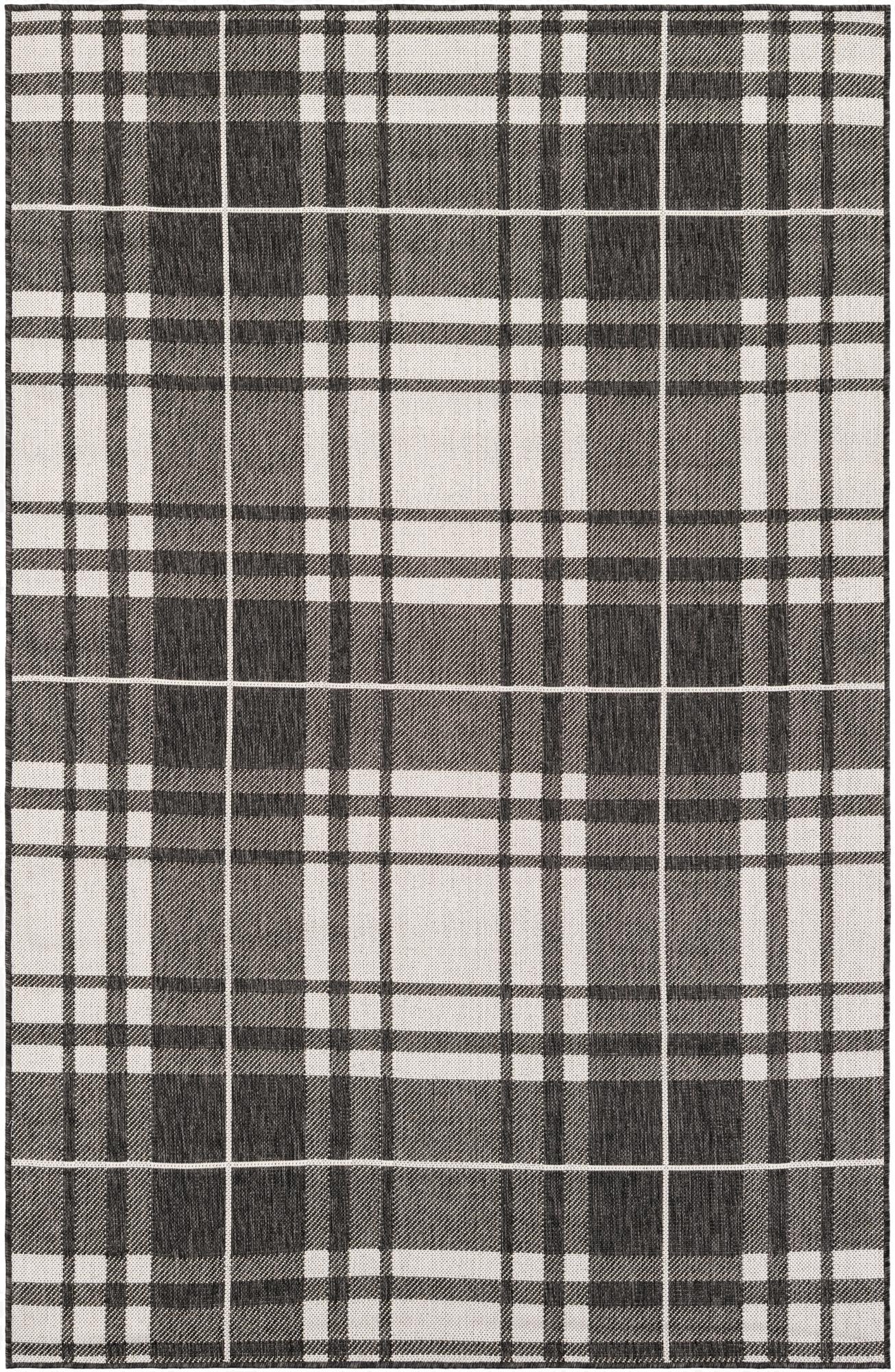 5' 3 x 8'  Washable Checkered Indoor / Outdoor Rug