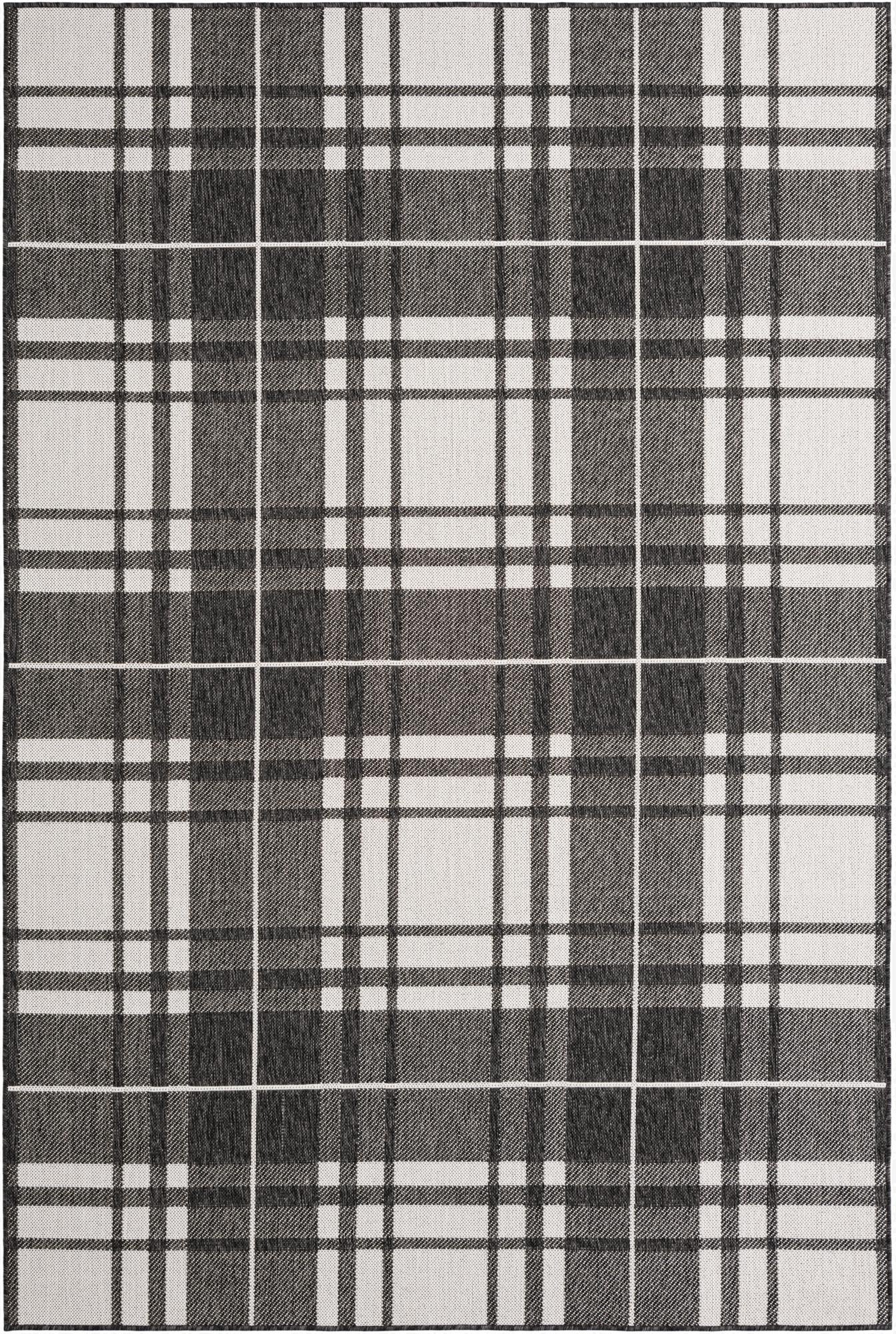 6' x 9'  Washable Checkered Indoor / Outdoor Rug