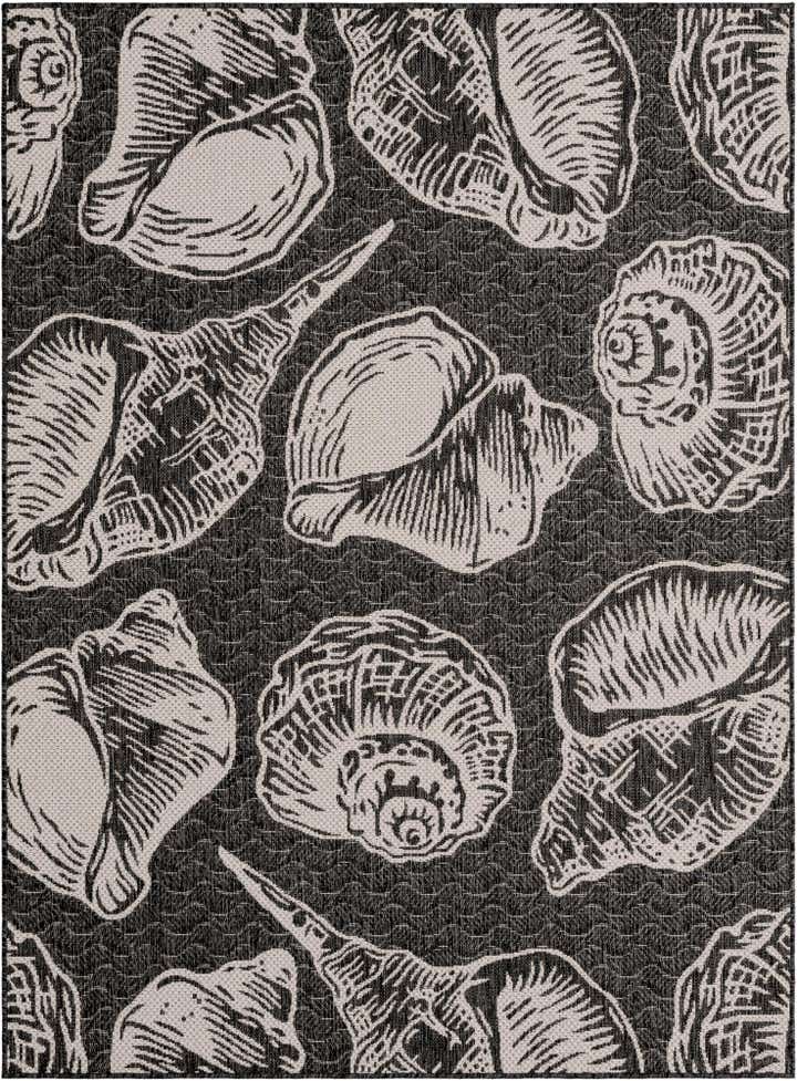 5' 3 x 7' Easy-Clean Coastal Indoor / Outdoor Rug
