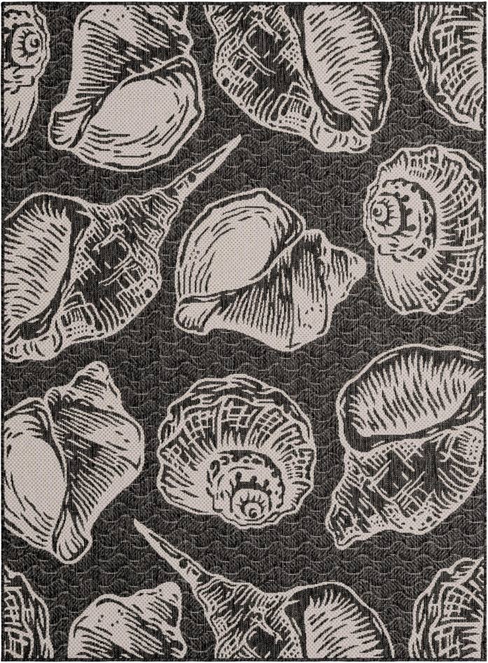 Detail image of 5' 3 x 7' Easy-Clean Coastal Indoor / Outdoor Rug