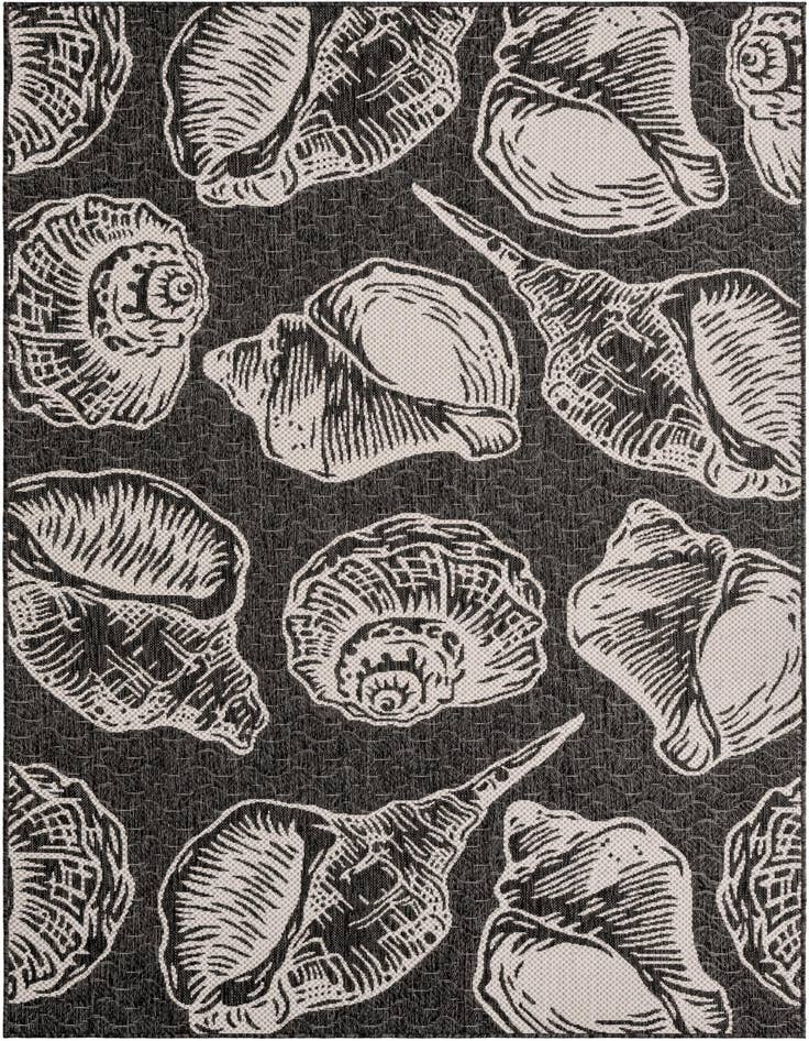 Detail image of 5' 3 x 8' Easy-Clean Coastal Indoor / Outdoor Rug