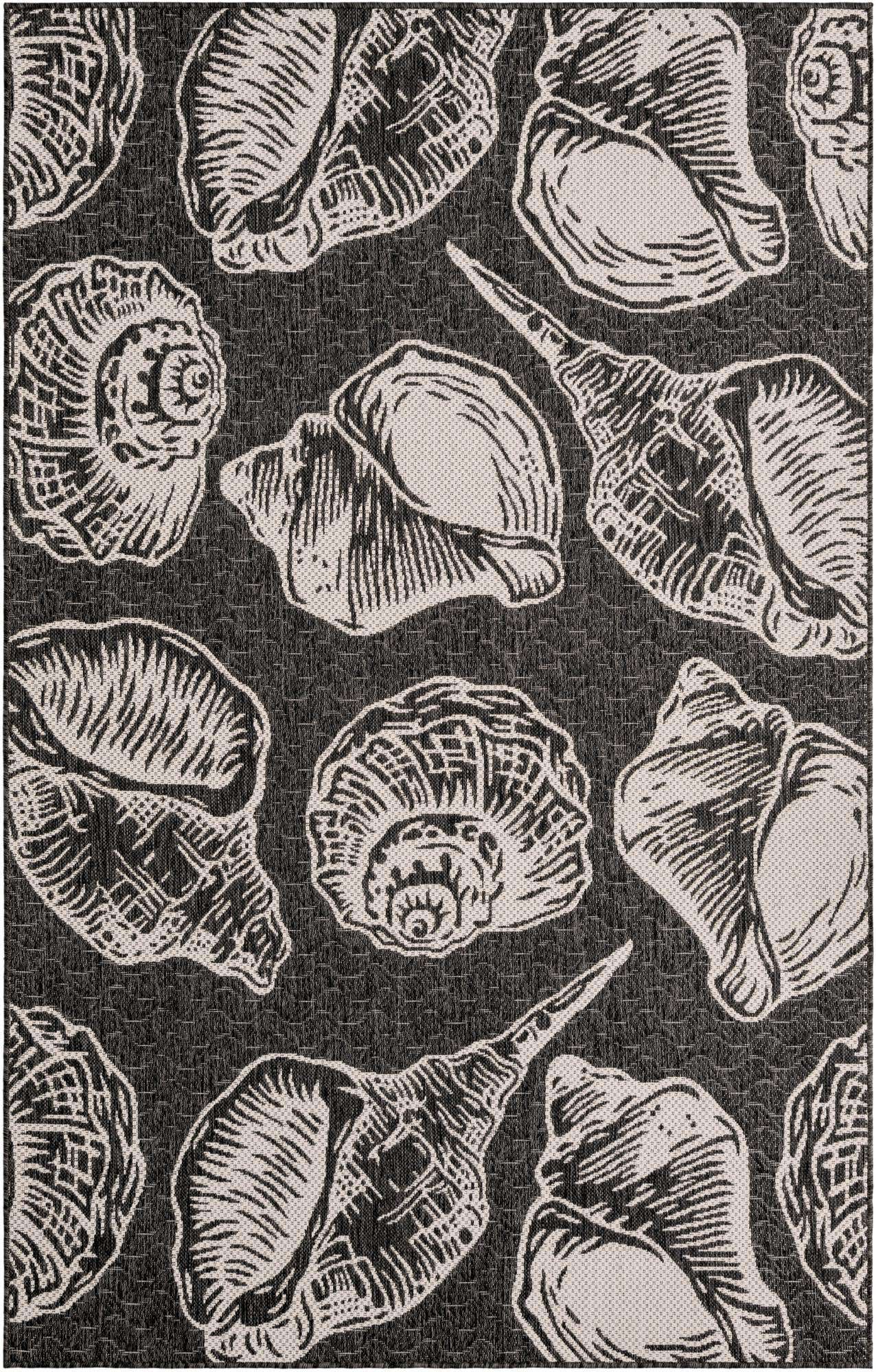 5' 3 x 8' Easy-Clean Coastal Indoor / Outdoor Rug