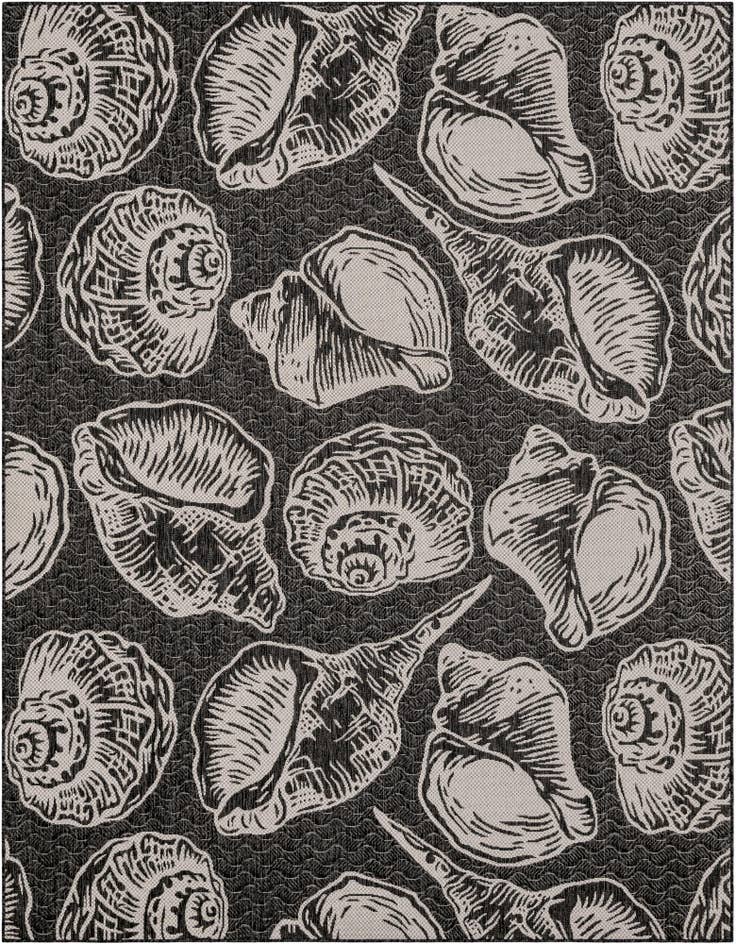 Detail image of 7' 10 x 10' Easy-Clean Coastal Indoor / Outdoor Rug