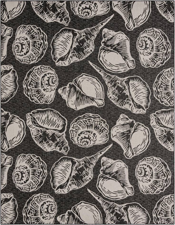 Detail image of 9' x 12' Easy-Clean Coastal Indoor / Outdoor Rug