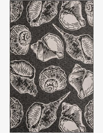 5' 3 x 8' Easy-Clean Coastal Indoor / Outdoor Rug