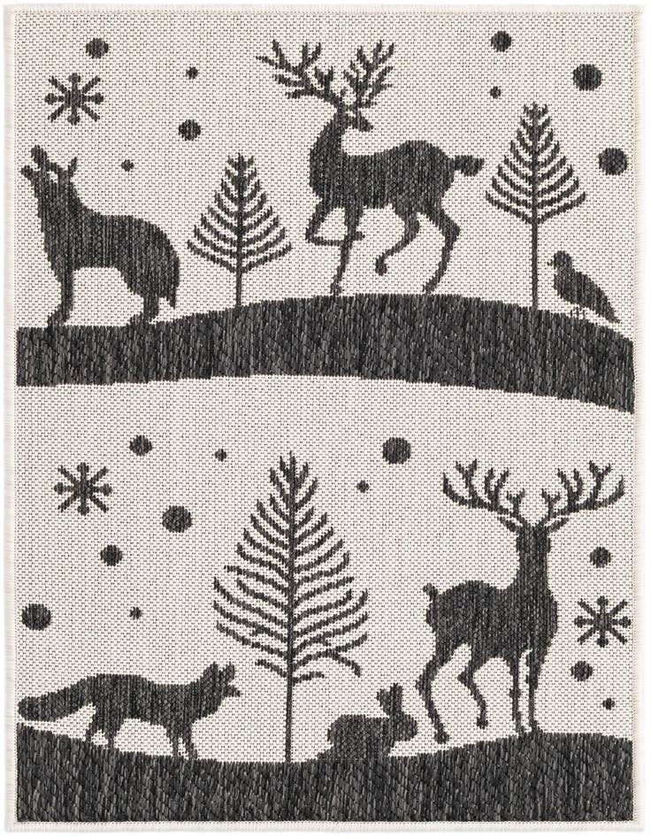 Detail image of 2' x 3' Easy-Clean Holiday Indoor / Outdoor Rug
