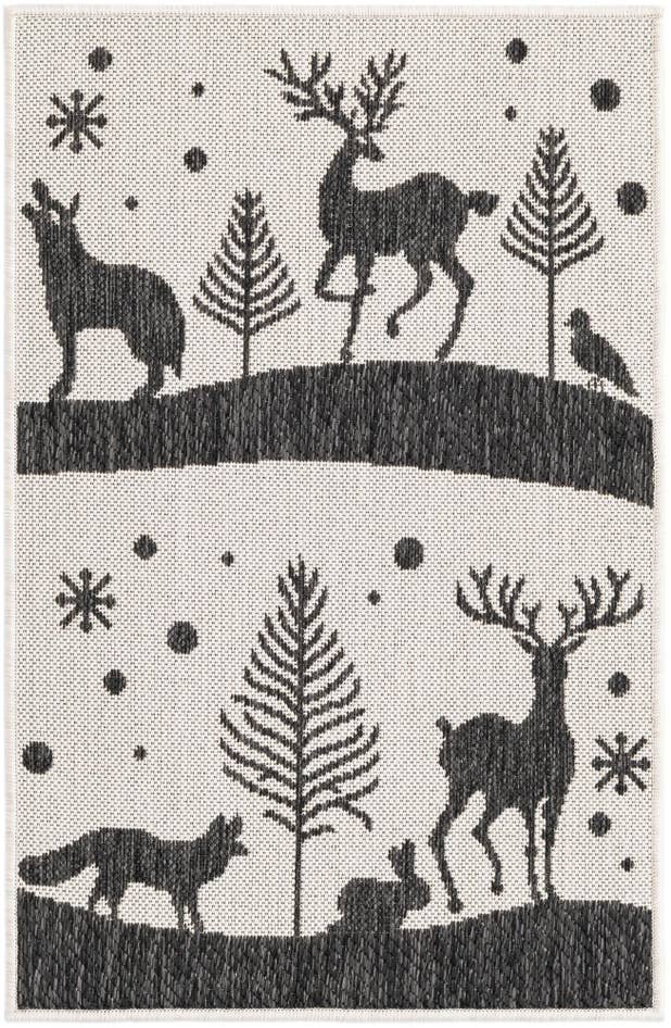 Detail image of 2' x 3' Easy-Clean Holiday Indoor / Outdoor Rug