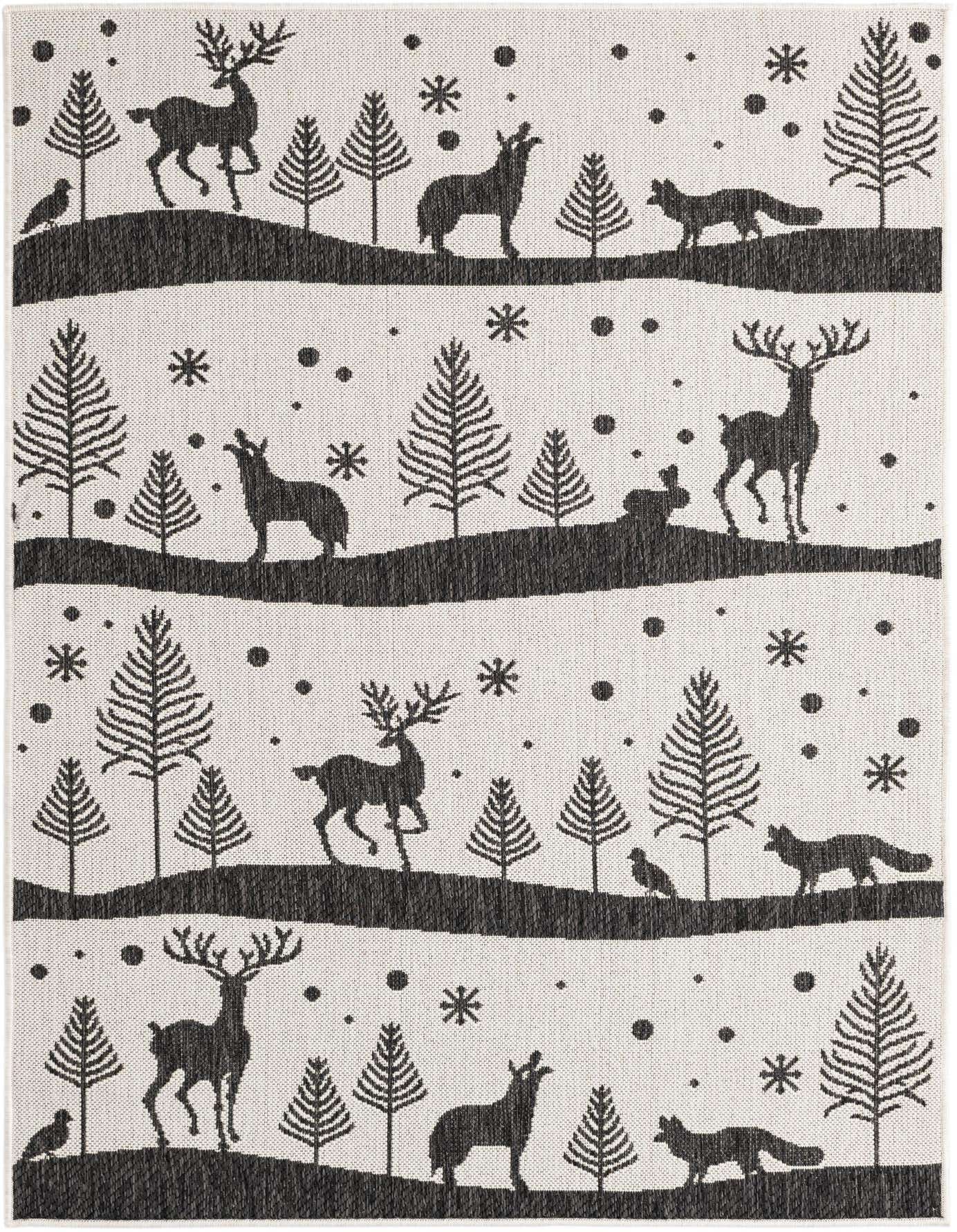 4' x 6' Easy-Clean Holiday Indoor / Outdoor Rug