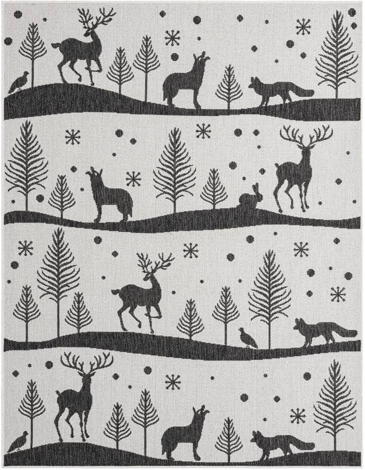 Detail image of 5' 3 x 7' Easy-Clean Holiday Indoor / Outdoor Rug