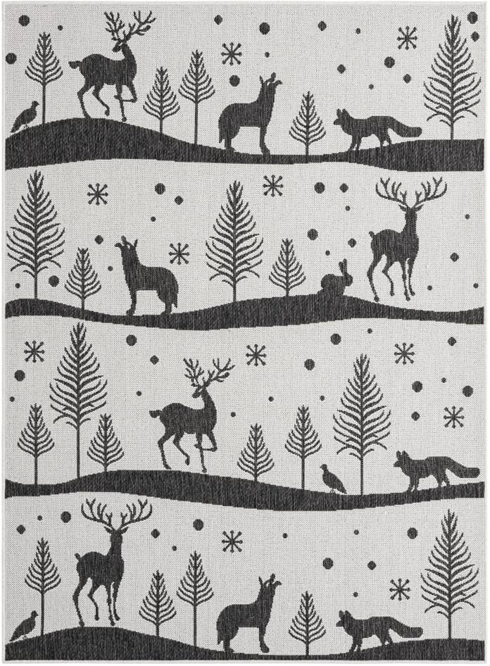 Detail image of 5' 3 x 7' Easy-Clean Holiday Indoor / Outdoor Rug