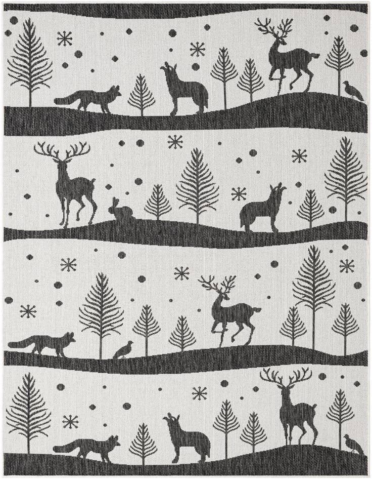 Detail image of 5' 3 x 8' Easy-Clean Holiday Indoor / Outdoor Rug