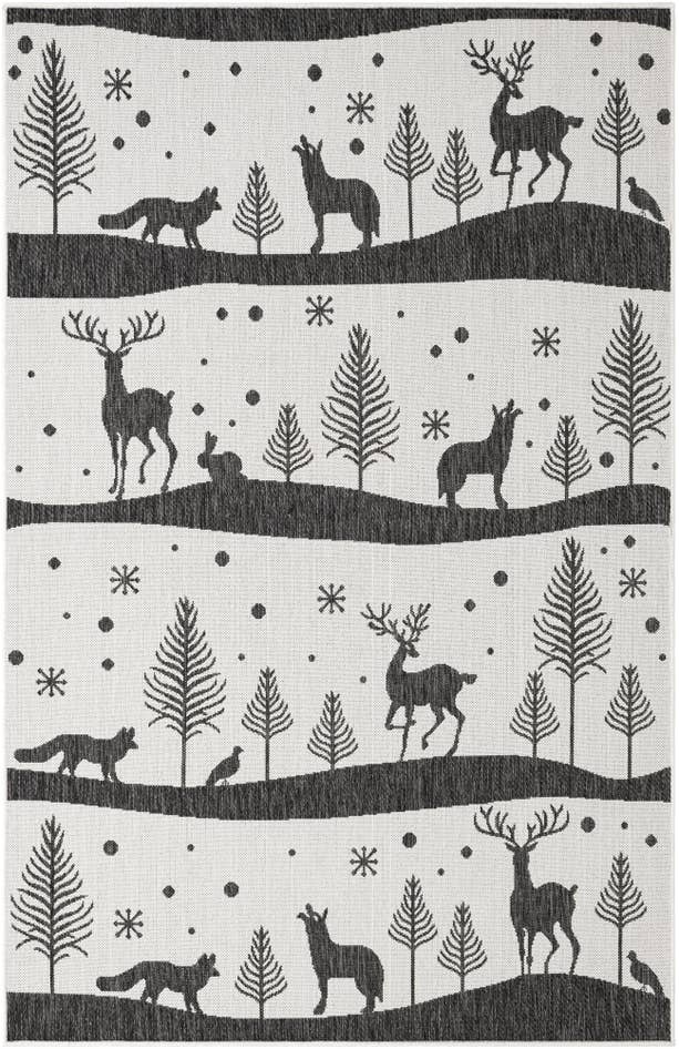 Detail image of 5' 3 x 8' Easy-Clean Holiday Indoor / Outdoor Rug