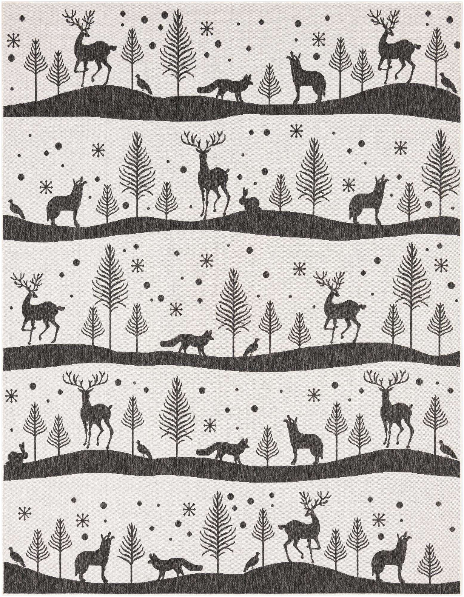 7' 10 x 10' Easy-Clean Holiday Indoor / Outdoor Rug