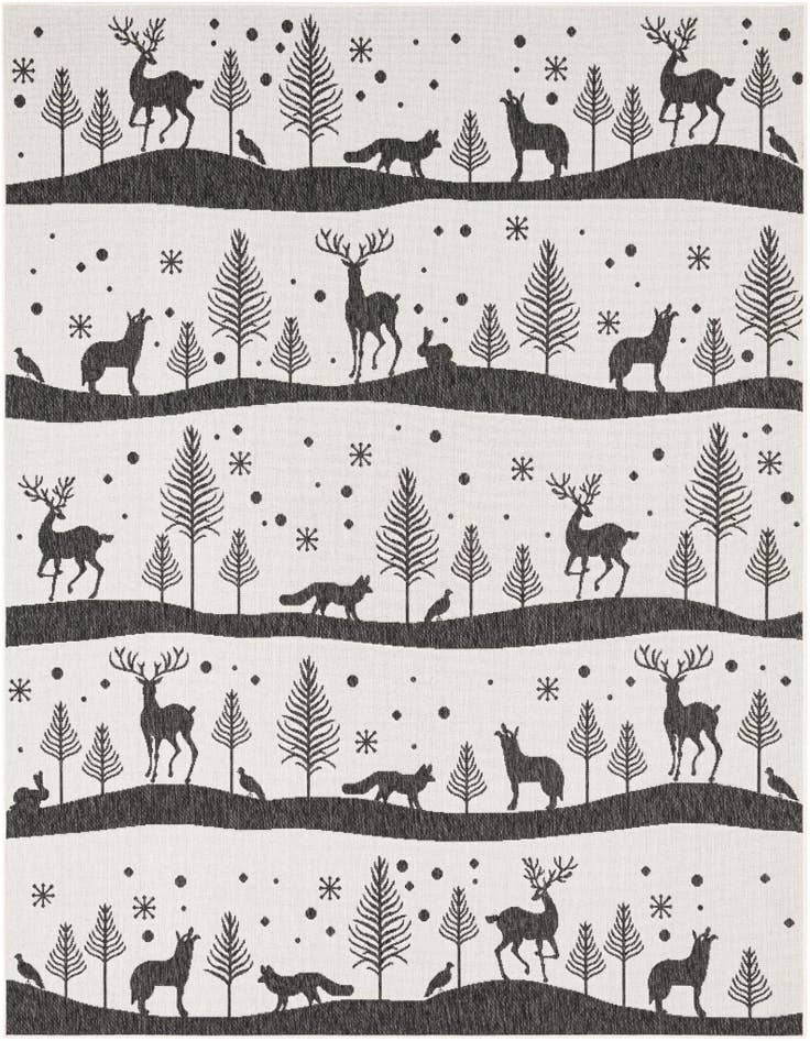 Detail image of 7' 10 x 10' Easy-Clean Holiday Indoor / Outdoor Rug