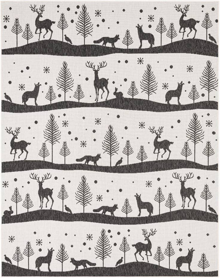 Detail image of 7' 10 x 10' Easy-Clean Holiday Indoor / Outdoor Rug