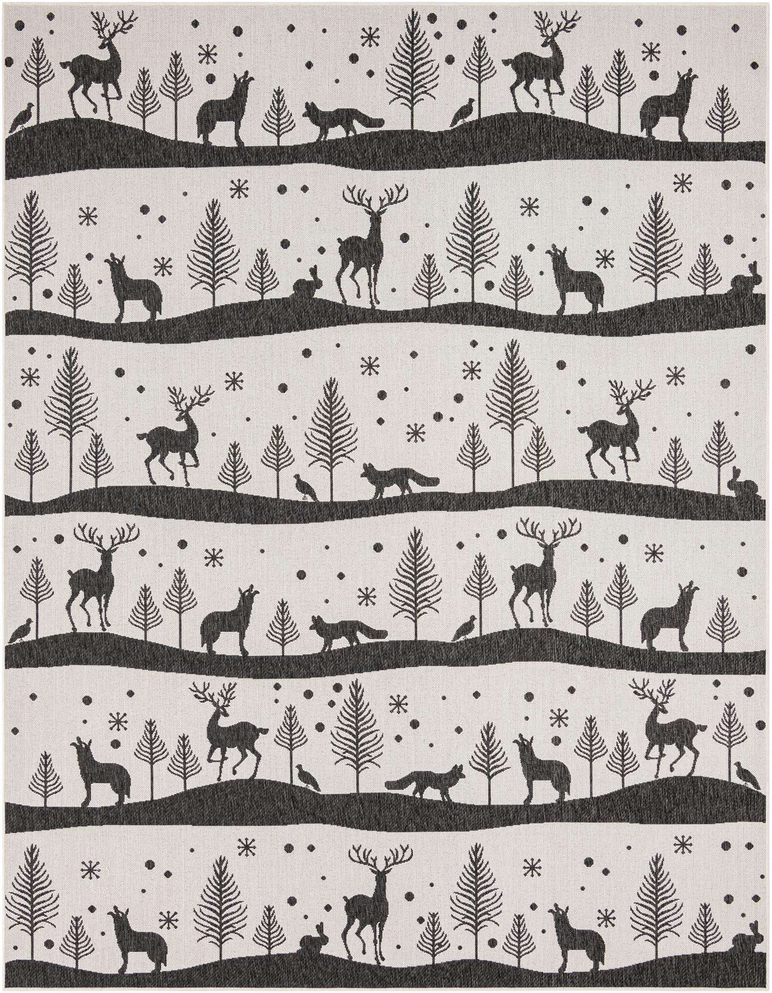 9' x 12' Easy-Clean Holiday Indoor / Outdoor Rug