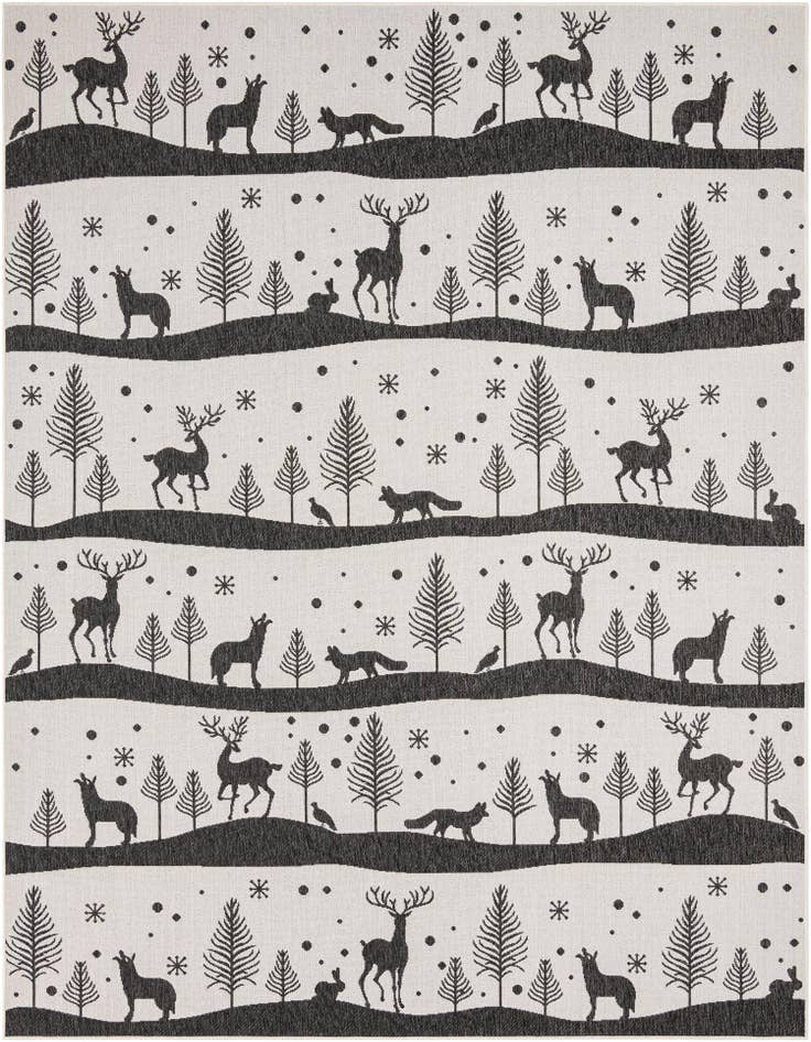 Detail image of 9' x 12' Easy-Clean Holiday Indoor / Outdoor Rug