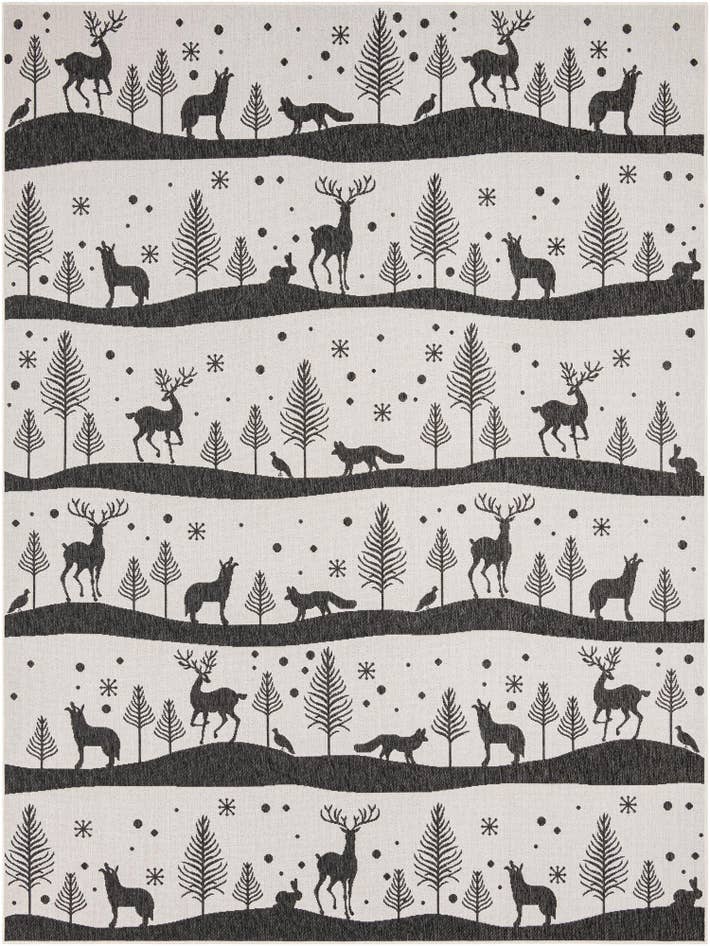 Detail image of 9' x 12' Easy-Clean Holiday Indoor / Outdoor Rug