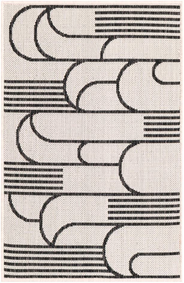 Detail image of 2' x 3' Easy-Clean Modern Indoor / Outdoor Rug