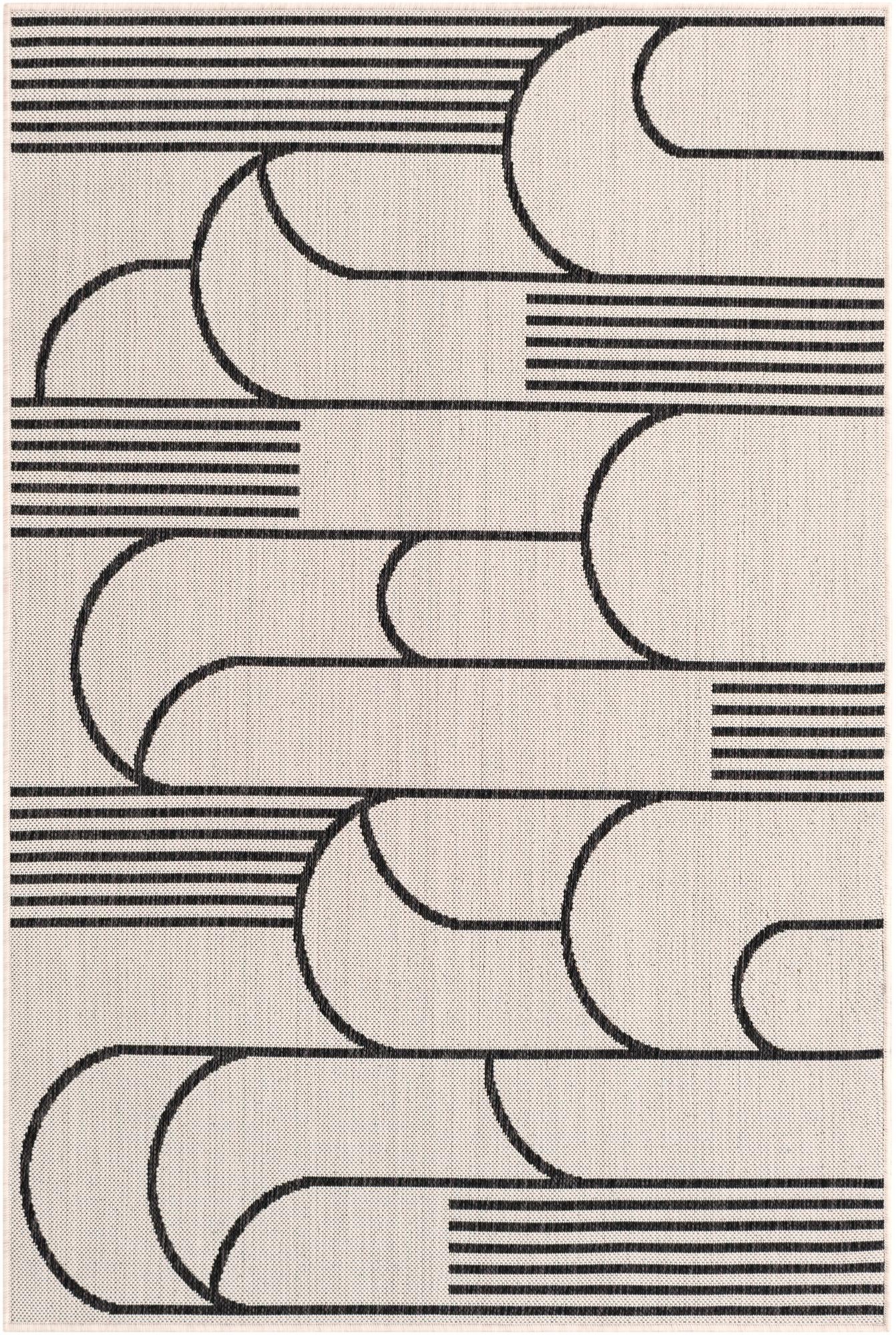 4' x 6' Easy-Clean Modern Indoor / Outdoor Rug