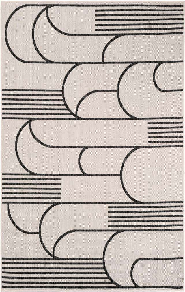 5' 3 x 8' Easy-Clean Modern Indoor / Outdoor Rug
