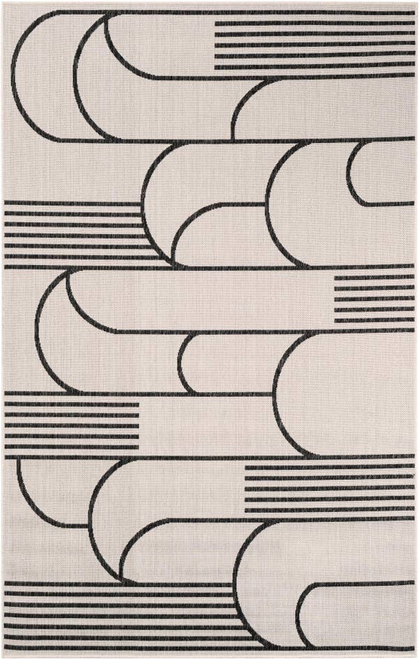 Detail image of 5' 3 x 8' Easy-Clean Modern Indoor / Outdoor Rug