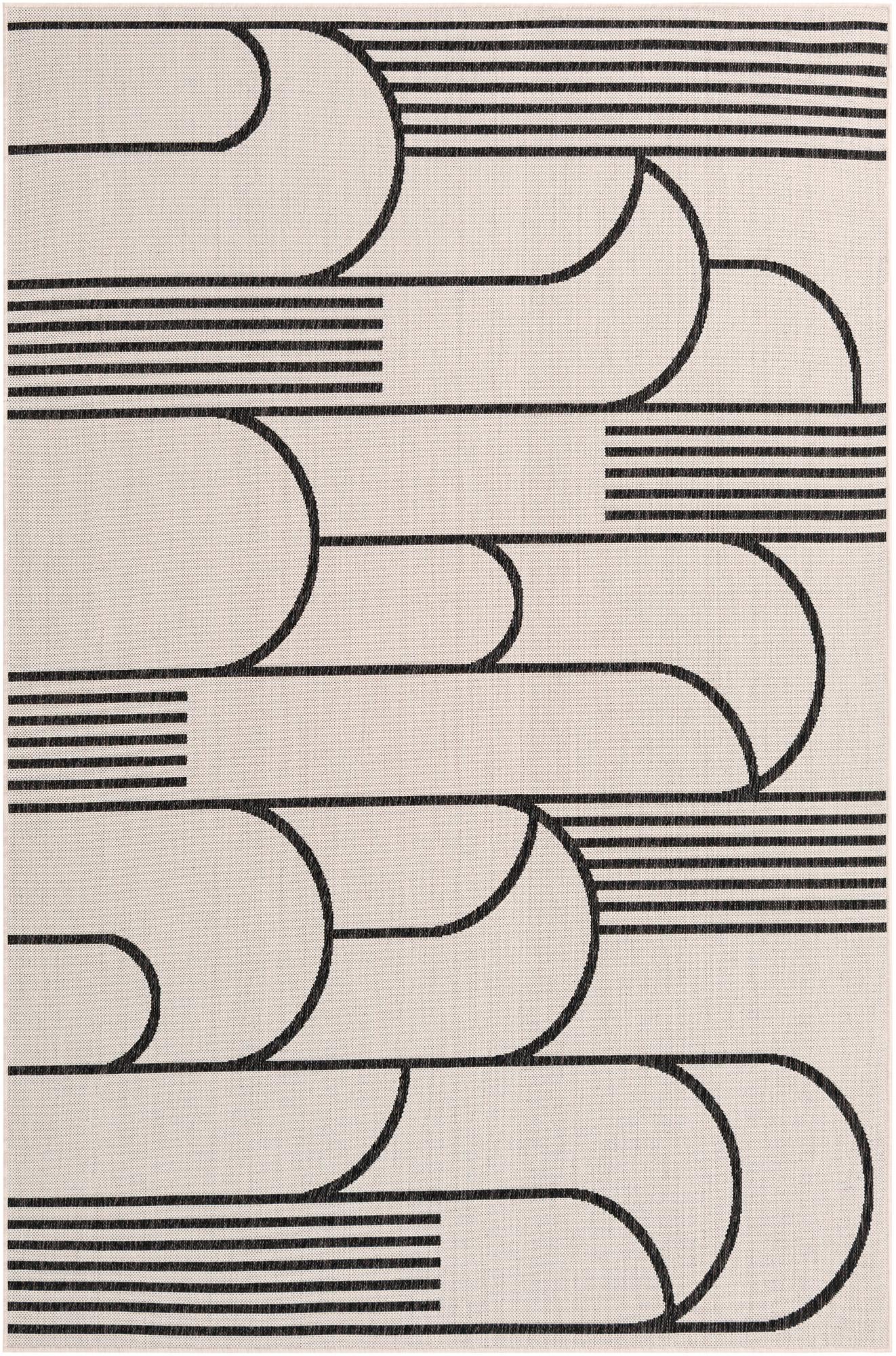 6' x 9' Easy-Clean Modern Indoor / Outdoor Rug
