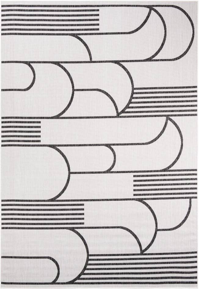 Detail image of 7' x 10' Easy-Clean Modern Indoor / Outdoor Rug