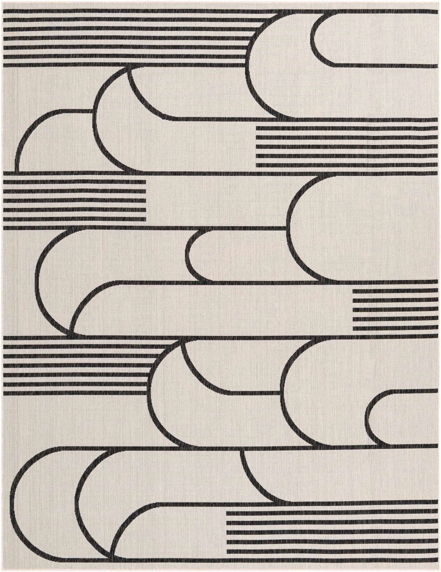 7' 10 x 10' Easy-Clean Modern Indoor / Outdoor Rug