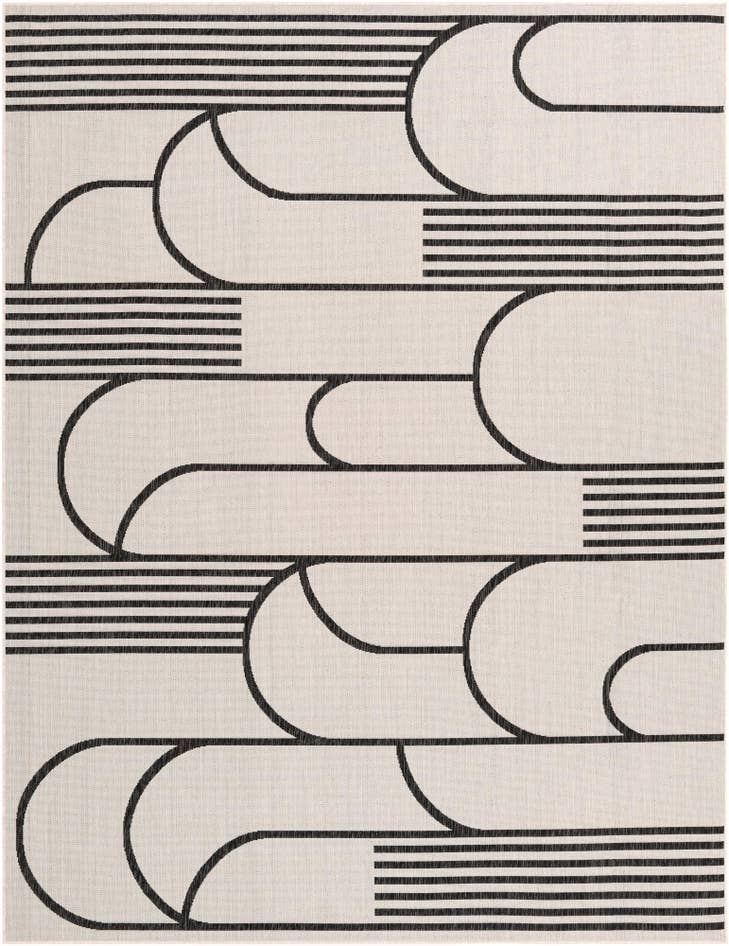 Detail image of 7' 10 x 10' Easy-Clean Modern Indoor / Outdoor Rug
