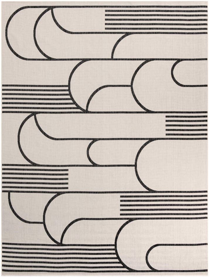Detail image of 9' x 12' Easy-Clean Modern Indoor / Outdoor Rug