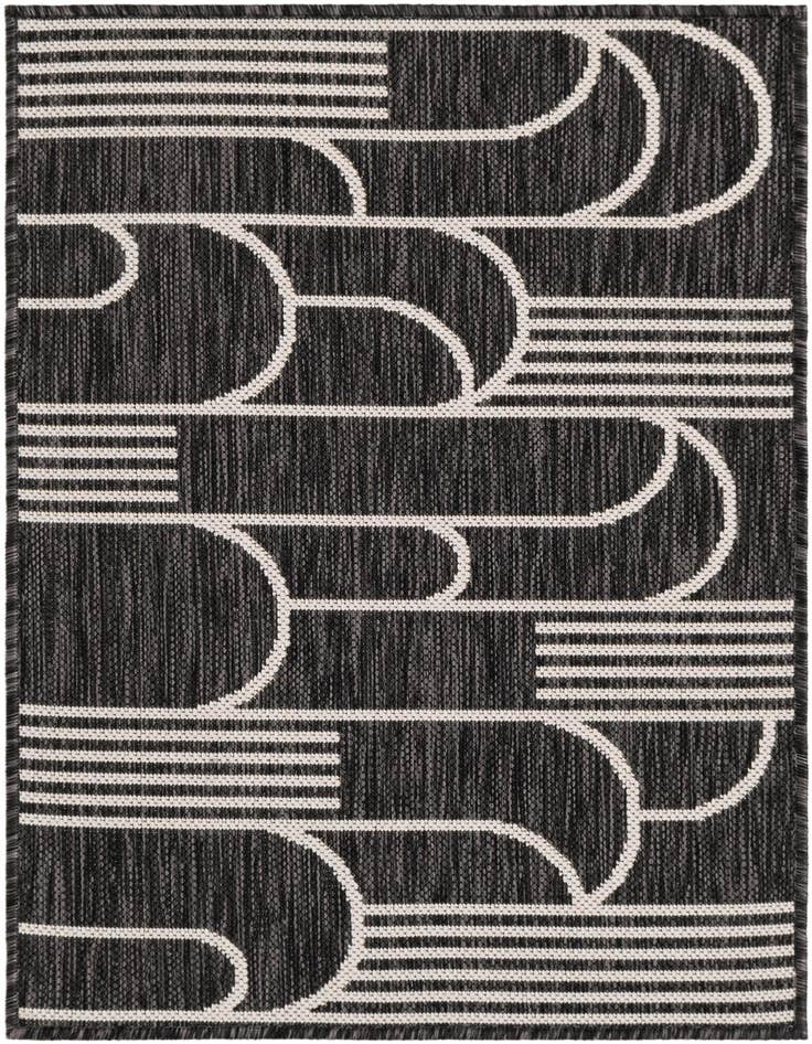 Detail image of 2' x 3' Easy-Clean Modern Indoor / Outdoor Rug