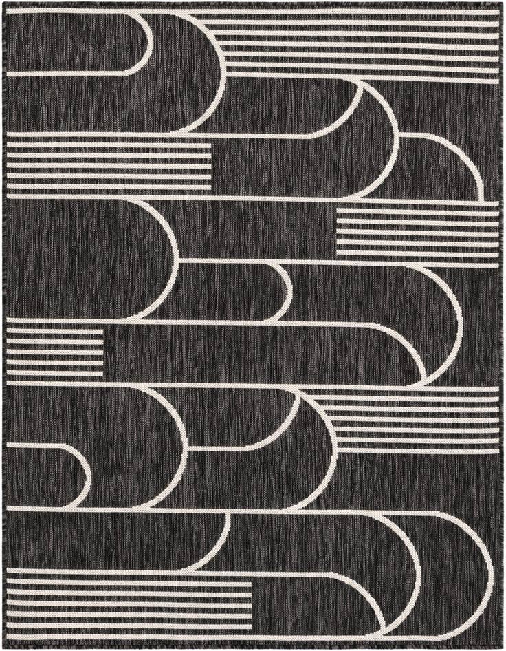 Detail image of 4' x 6' Easy-Clean Modern Indoor / Outdoor Rug