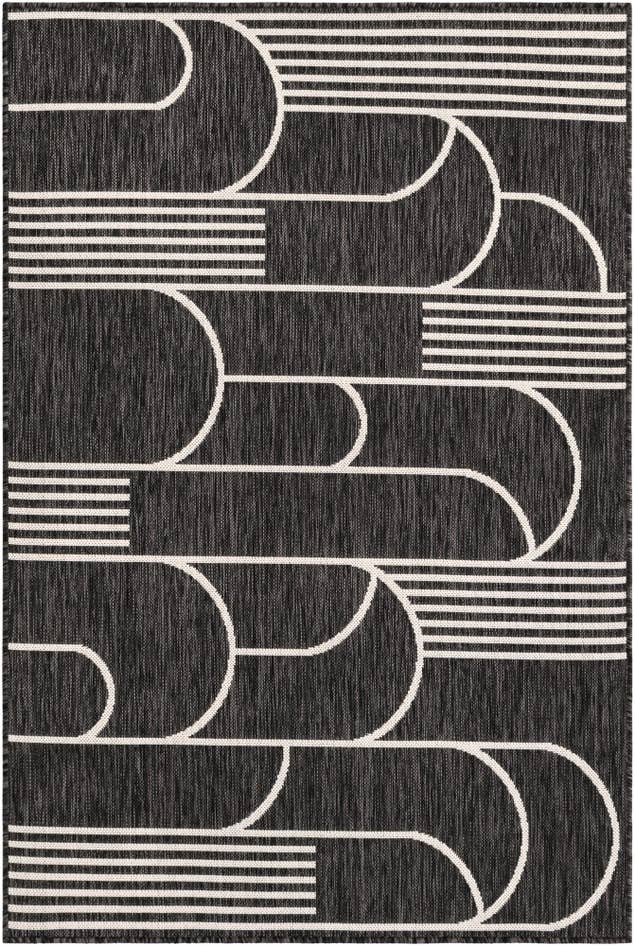 Detail image of 4' x 6' Easy-Clean Modern Indoor / Outdoor Rug