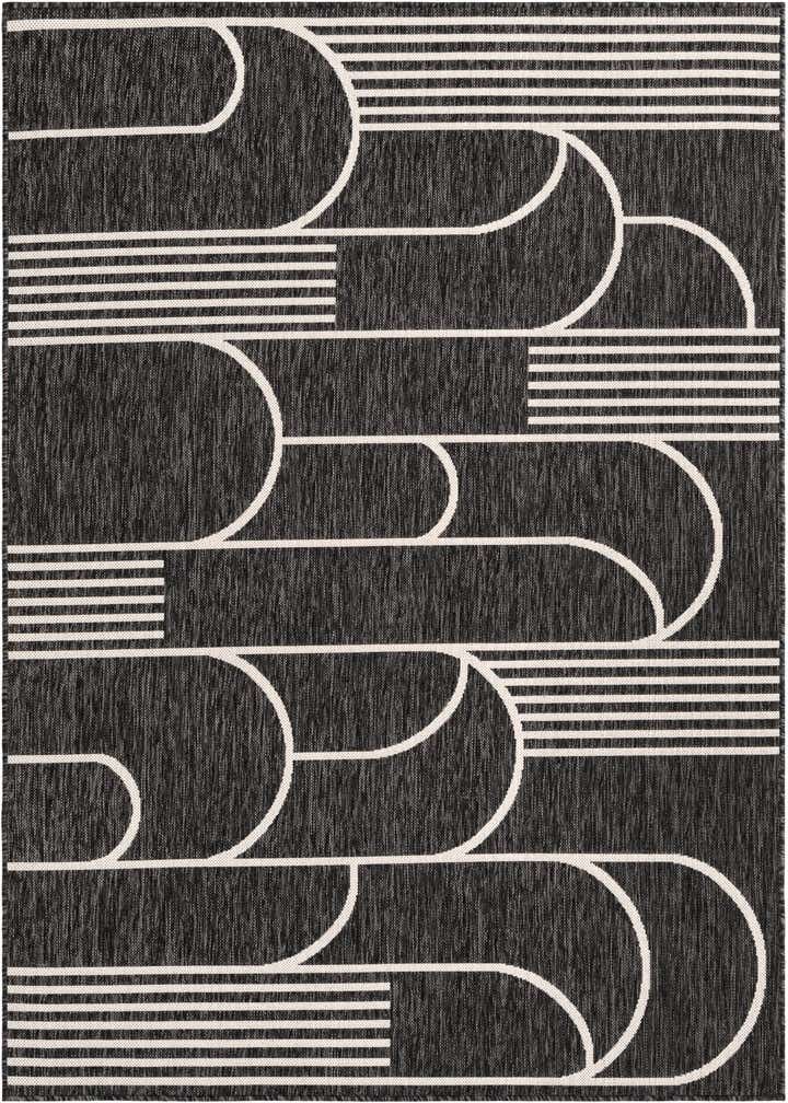 5' 3 x 8' Easy-Clean Modern Indoor / Outdoor Rug