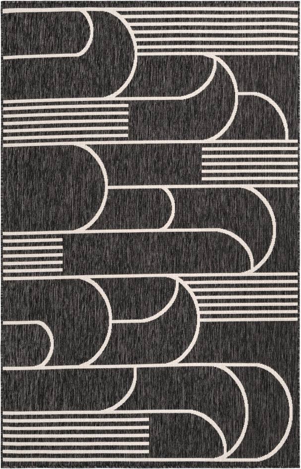 Detail image of 5' 3 x 8' Easy-Clean Modern Indoor / Outdoor Rug