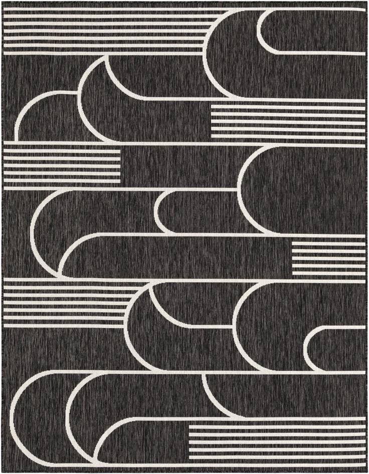 Detail image of 6' x 9' Easy-Clean Modern Indoor / Outdoor Rug