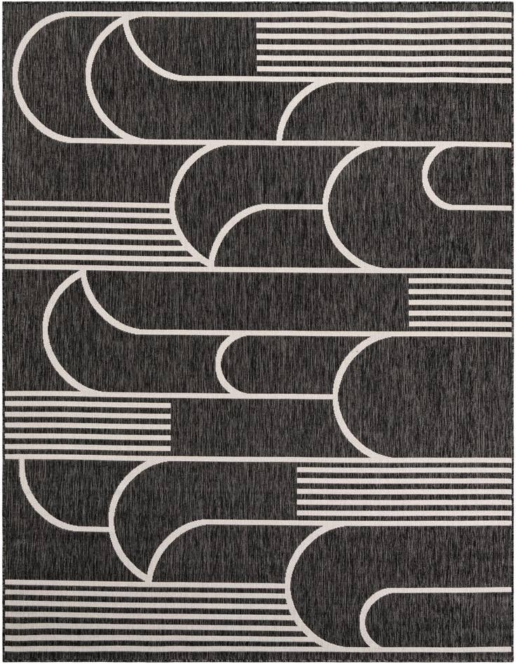Detail image of 7' x 10' Easy-Clean Modern Indoor / Outdoor Rug