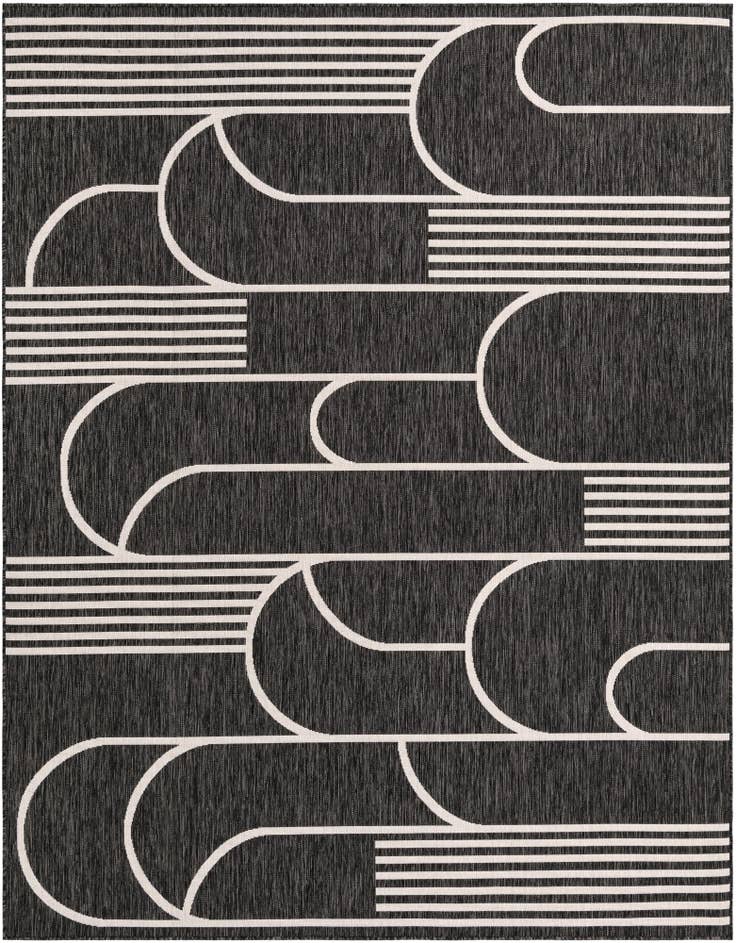 Detail image of 7' 10 x 10' Easy-Clean Modern Indoor / Outdoor Rug