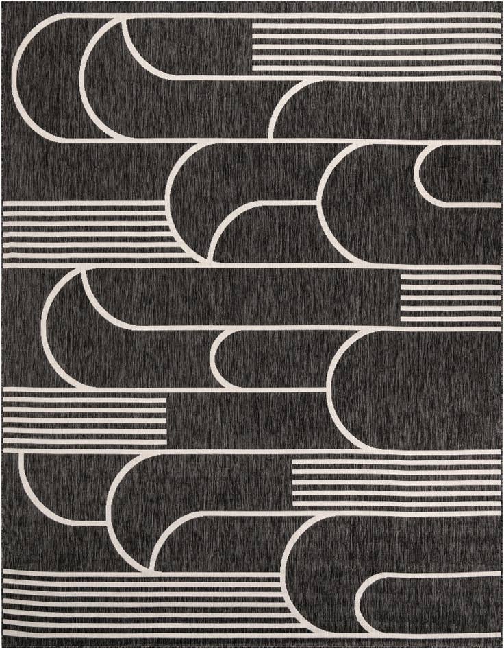 Detail image of 9' x 12' Easy-Clean Modern Indoor / Outdoor Rug