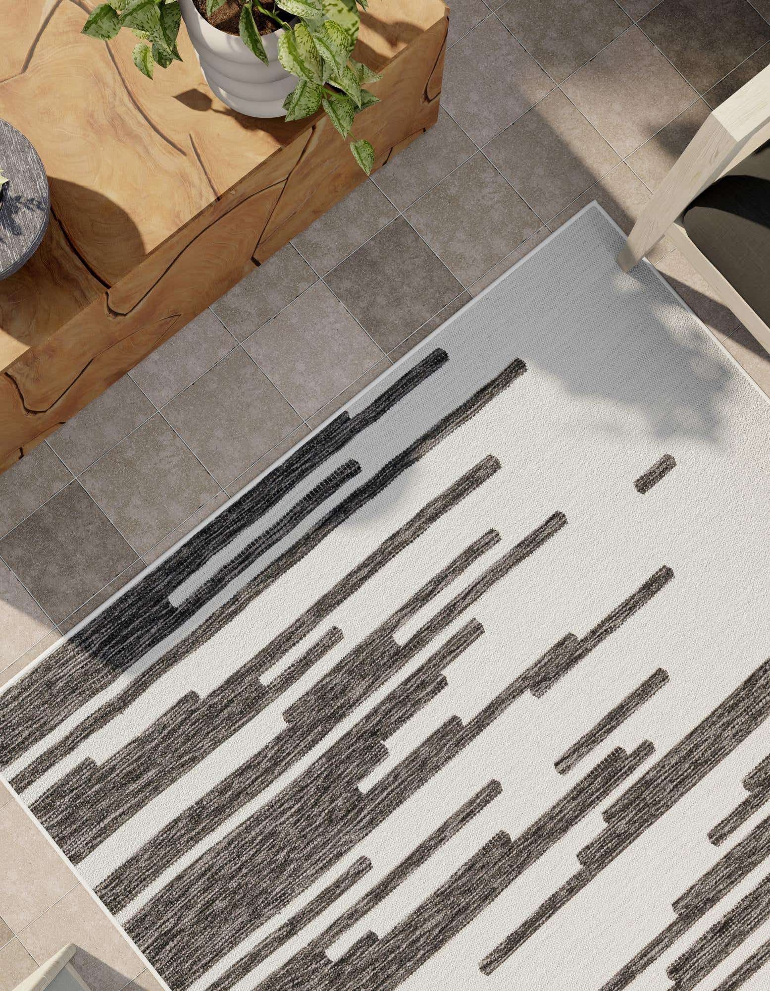 Primary image 2' x 3' 1  Washable Modern Indoor / Outdoor Rug