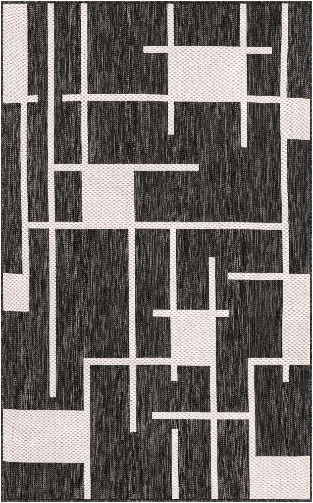 5' 3 x 8' Easy-Clean Modern Indoor / Outdoor Rug