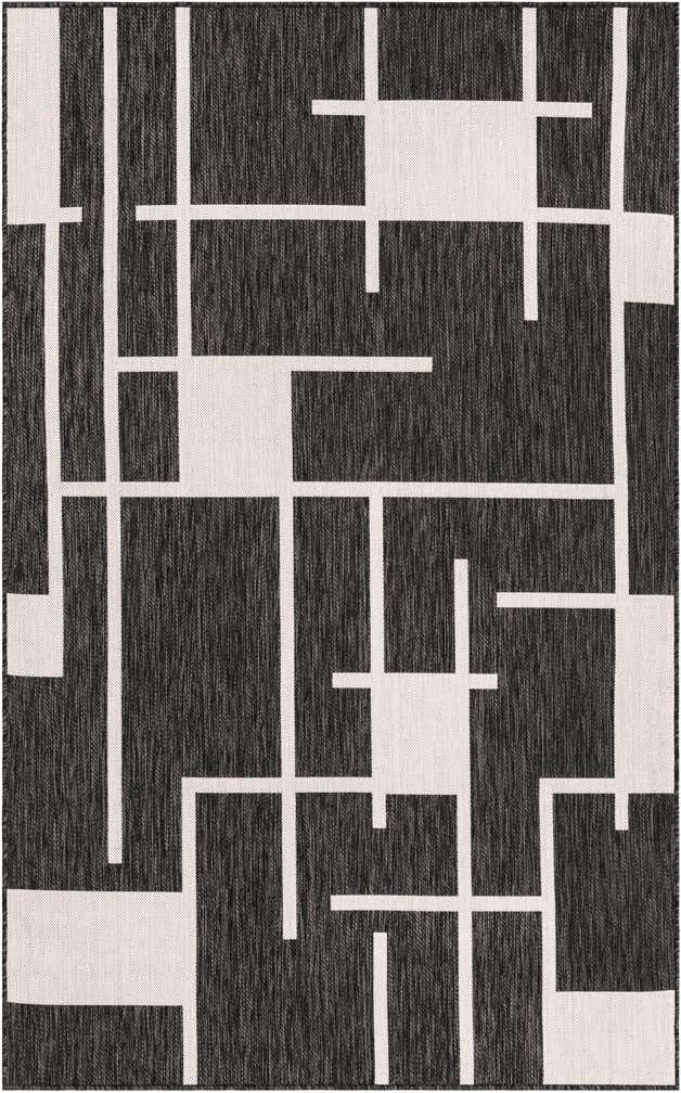 5' 3 x 8' Easy-Clean Modern Indoor / Outdoor Rug