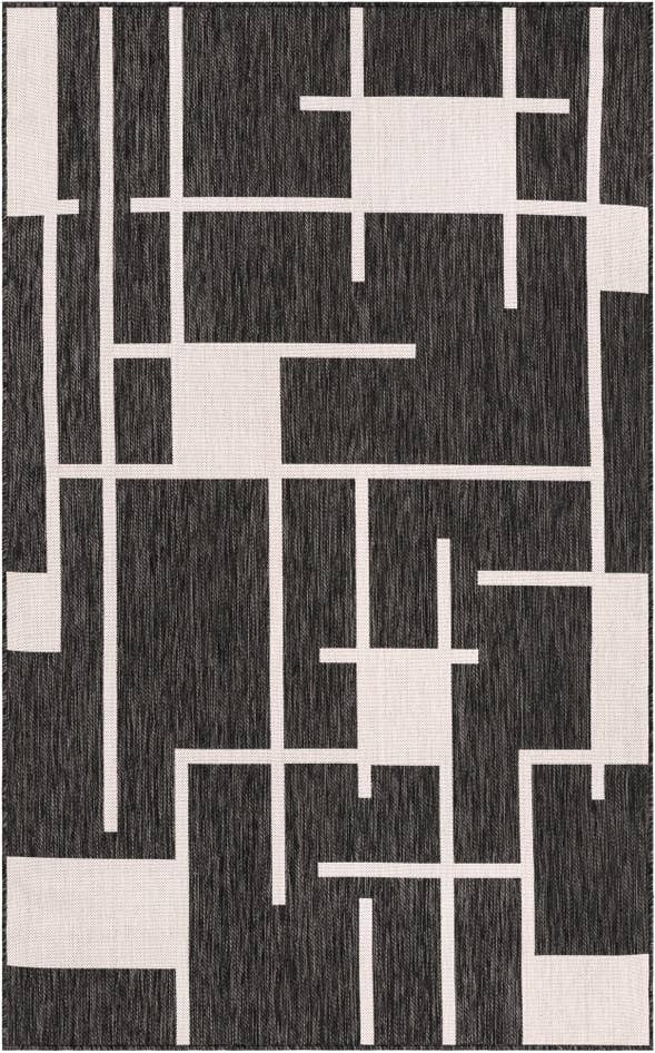 Detail image of 5' 3 x 8' Easy-Clean Modern Indoor / Outdoor Rug