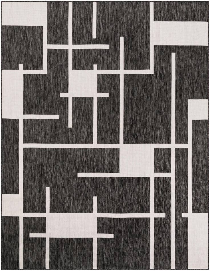 Detail image of 7' 10 x 10' Easy-Clean Modern Indoor / Outdoor Rug