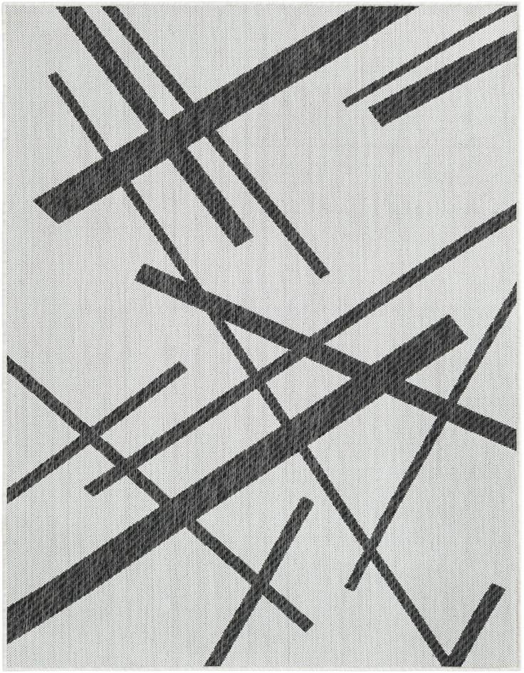 Detail image of 4' x 6' Easy-Clean Modern Indoor / Outdoor Rug